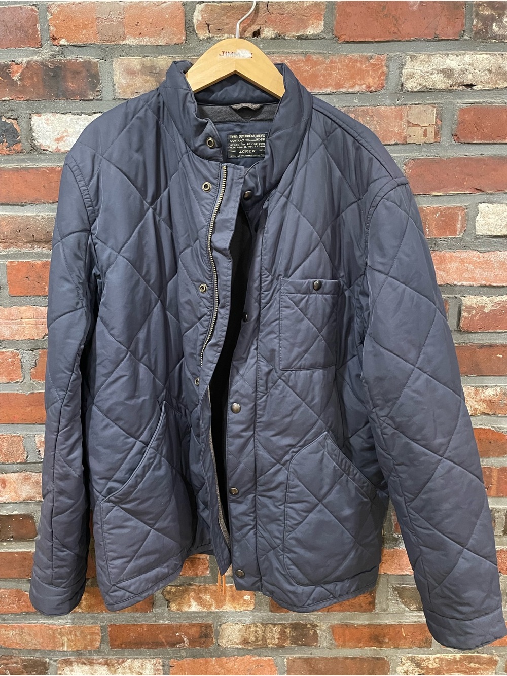 J. Crew Quilted Navy Jacket